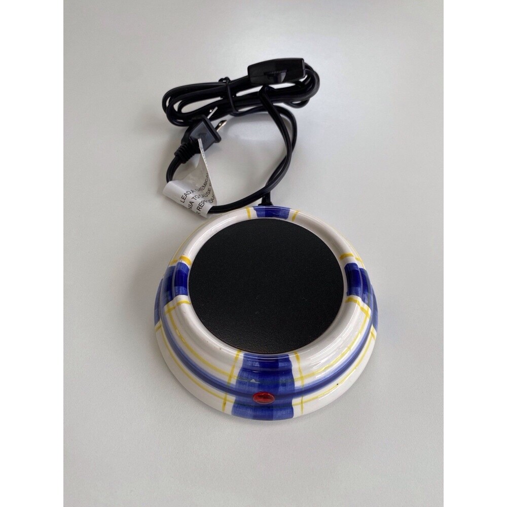 NWOT ceramic plaid candle warmer Plug In